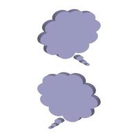 Thought Cloud Illustrated In Vector