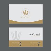 Agriculture business card with wheat design vector