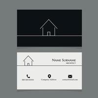 tarjeta de visita de arquitectura con diseño de casa vector