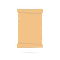 Flat illustration of retro scroll paper vector