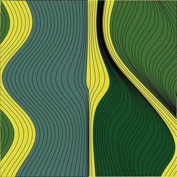 Minimalist Abstract Flow Curvy And Wavy Streamlines Line Art Background Texture vector