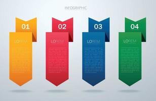 info graphic Vector template with 4 options. Can be used for web, diagram, graph, presentation, chart, report, step by step infographics.