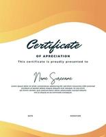 Editable certificate template, with a simple and elegant appearance vector