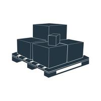 el palet para transporte y almacenamiento de cajones, cajas. ilustración vectorial vector