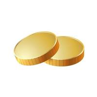 A stack of round gold coins. Vector illustration