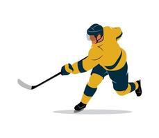 Abstract hockey player on a white background. Vector illustration.