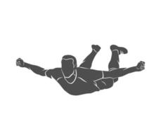 Silhouette soccer player happy after victory goalkeeper on a white background. Vector illustration.