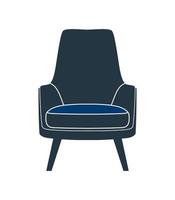 Icon chair with four legs. Vector illustration.