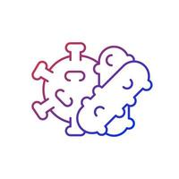 Bacteria and viruses gradient linear vector icon. Viral infection cells that spread dangerous diseases and illnesses Thin line color symbols. Modern style pictogram. Vector isolated outline drawing