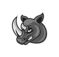 Rhino head design illustration vector eps formato, adecuado para sus necesidades de diseño, logotipo, ilustración, animación, etc.