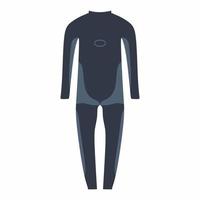 Navy wet suit for diver in flat element style isolated on white background. vector