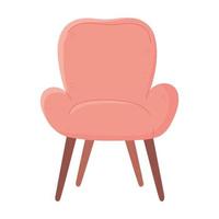decoración de muebles de sillón, estilo higge de dibujos animados vector