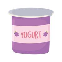 yogurt milk dairy product cartoon icon vector