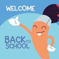 back to school banner, colorful welcome back to school template, brush vector