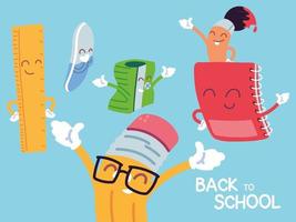 back to school banner, colorful back to school template vector