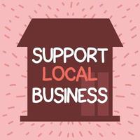 shop local, support local business vector