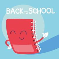 back to school banner, colorful back to school template, notebook vector