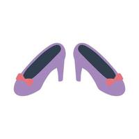 icono de moda de zapatos de tacones femeninos en estilo de dibujos animados vector