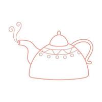 tea and coffee kettle icon line style vector