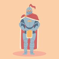 medieval knight in armor, knight costume vector