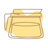 coffee glass maker hot beverage icon line and fill vector