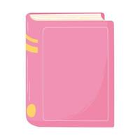 pink book hardcover publication education icon white background vector