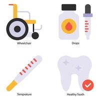 Medical Flat icons Set vector