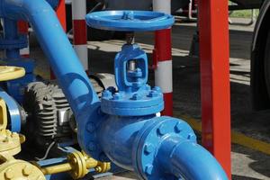 Valves at gas plant Pressure safety valve Installation Fire Safety photo