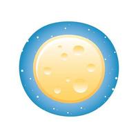 moon galaxy space icon isolated image vector