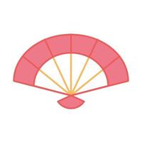 fan accessory classic oriental element decoration color design vector