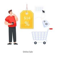 Online Sale Design vector