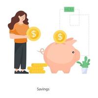 Savings And Piggy Bank vector