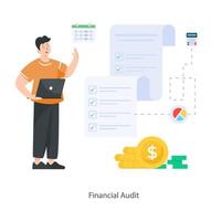 Financial Audit Design vector