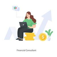 Trendy  Financial Consultant vector