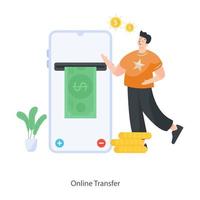 Online Money  Transfer vector