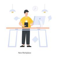 Office Scenario Concept vector