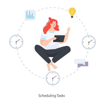 Scheduling Tasks Design vector