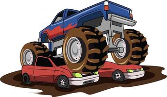 monster truck off road illustration vector