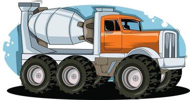 classic big truck hand drawing vector