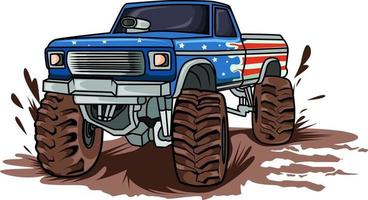 the big monster off road  car vector hand drawing vector