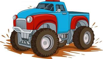 Cartoon monster truck Royalty Free Vector Image