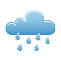 weather clouds rainy sky icon isolated image vector