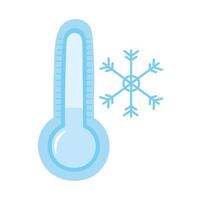 El clima de invierno temperatura fría icono imagen aislada vector
