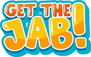 Get the jab font in cartoon style isolated vector