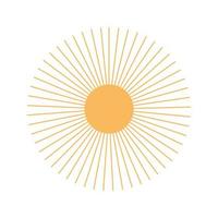 sunburst oriental element decoration line design vector