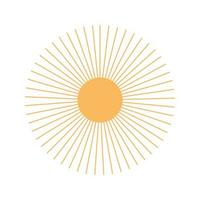 diseño de línea de decoración de elementos orientales sunburst vector