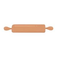 bakery rolling pin utensil icon isolated design vector