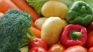 healthy food vegetables closeup video HD 4k
