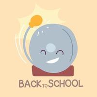 back to school banner, colorful back to school template, school bell vector