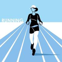 woman avatar running vector design